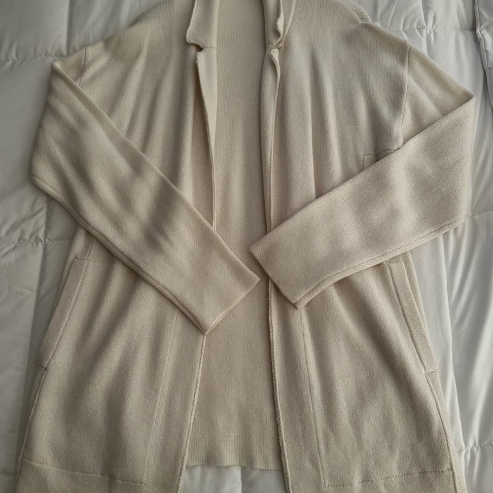 Cream Cardigan Pocketed Cardigan